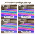 thumbnail image 7 of ODIKA 8'x10' Washable Area Rug Durable, Non-Slip Colorful Checkered Rainbow Checkerboard Grid With Bold Groovy Aesthetic for Living Room, Under Sectional, Family, 7 of 7