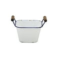 thumbnail image 3 of Cheungs Lacquered Finish White Storage With Side Wood Handles - Blue Rim, 3 of 3