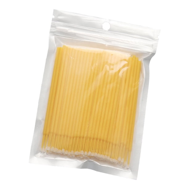 Hisopos De Algodón Desechables, Punta Doble Portátil Para Maquillaje Profesional, Personal, Amarillo
