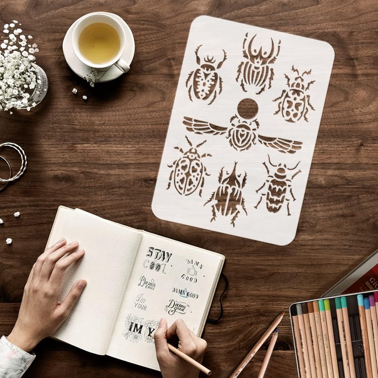 Flying Crane Painting Stencil - 11.8x11.8" Reusable DIY Stencil For Walls, Wood, Furniture & Craft Projects