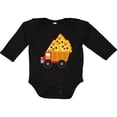 thumbnail image 3 of Inktastic Pizza Lover Food Truck Funny Boys or Girls Long Sleeve Baby Bodysuit, 3 of 5