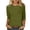Army Green, variant on Staron Women's 3/4 Sleeve Round Neck Casual Top Blouse Pullover Solid Color Basic Comfy Loose Fit Shirt, Army Green XL