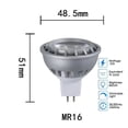 thumbnail image 1 of Bombillas de luz LED RGB, foco de CC de 12V/24V, MR16, E27, E14, GU10, 5 vatios (equivalente a 30 vatios), ángulo de haz estrecho de 36 grados por, 1 of 4