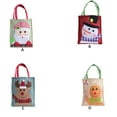 thumbnail image 4 of facefd Colorful Christmas Bag Gifts Wrapping Packaging Santa Claus Snowman Container Large Capacity Linen Handbag Candy Party Props Santa Claus Biscuit, 4 of 6