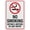 Warning Sign 1, variant on No Smoking Within 5 Meters Of Any Entry Sign 8"x12" Metal, Rustproof Aluminum Multicolor, 5M Entry No Smoking Marker