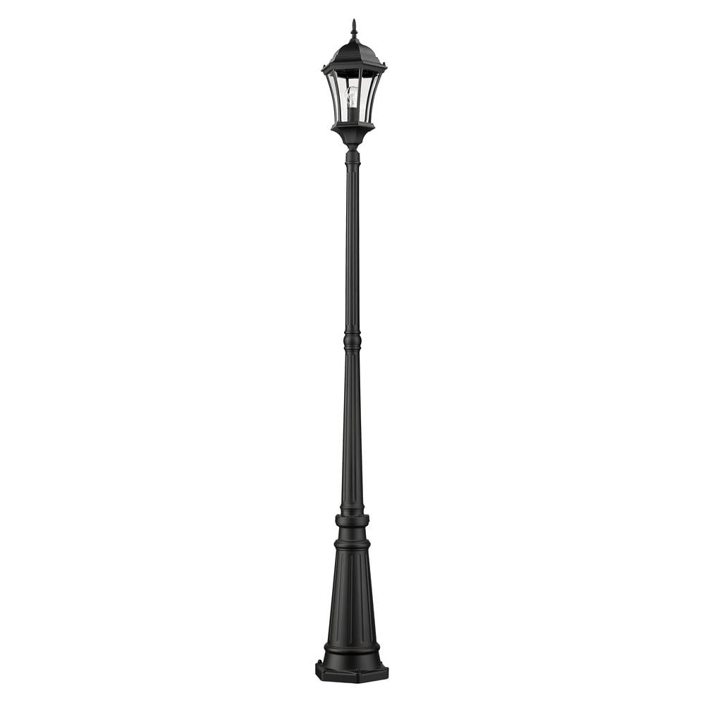 Z-Lite Wakefield Outdoor 1-Light Post Mounted Fixture, Black