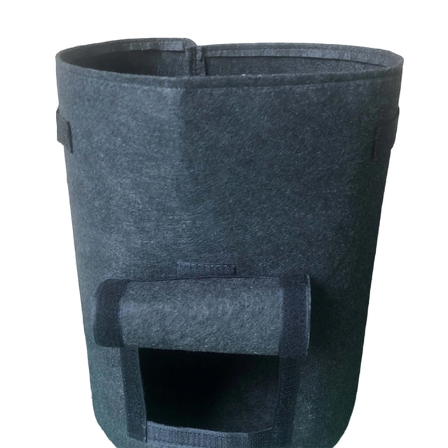 Flowerpot Fabric Grow Bags with Handles And Side Hook And Loop Opening Container Reinforced Stitching Air Circulation Flowerpot for Garden