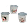 thumbnail image 1 of Jardinière Ronde De 15 Cm (Camion Rouge, Bonhomme De Neige, Rennes) (Assortiment) - Lot De 3, 1 of 3
