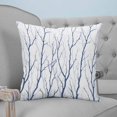 thumbnail image 4 of 18x18 Pillow Covers Set of 2, Navy Blue Branches Throw Pillow Covers Decorative Couch Cushion Case, Modern Abstract Art Forest Silhouettes Microfiber Square Pillowcases for Bedroom Car Living Room, 4 of 7