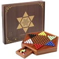 thumbnail image 2 of Juego de mesa de Damas Chinas Timcorr 12 pulgadas con 72 canicas y cajón de almacenamiento, 2 of 7