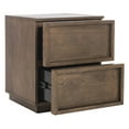 thumbnail image 5 of SAFAVIEH Couture Zeus Rustic Nightstand with 2 Drawers, Medium Oak, 5 of 12