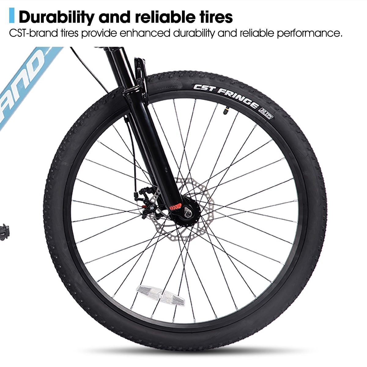 HILAND 26 Inch Mens and Womens Mountain Bike,21 Speed Mountain Bicycle with Dual Disc Brake, Front Suspension Fork, High Carbon Steel Frame Urban Commuter Bike for Adults