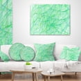 thumbnail image 3 of Designart Clear Green Veins of Marble - Abstract Throw Pillow - 16x16, 3 of 4
