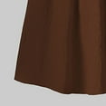 thumbnail image 6 of LJEFF Girls Long-Sleeve Dress, Solid Colors Tie Straps Ruffled Puff Sleeves Casual Dresses for Kids Brown Size 7-8T, 6 of 6