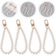 thumbnail image 3 of 4 Pieces Pearl Keyring Beads Keyring Charm Keyring Bag Charm Pendant Gift, 3 of 5