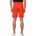 thumbnail image 3 of INSPIRE CHIC Plaid Shorts for Men's Father's Day Gift Summer Flat Front Checked Patterned Dress Shorts 30 Orange, 3 of 5