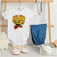 thumbnail image 3 of PACMAN Video Arcade Game Fire Logo Romper Boys or Girls Infant Baby Brisco Brands NB, 3 of 6