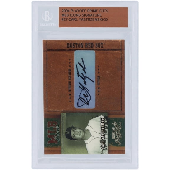 Carl Yastrzemski Boston Red Sox Autographed 2004 Playoff Prime Cuts #MLB-27 #38/50 Card - Fanatics Authentic Certified