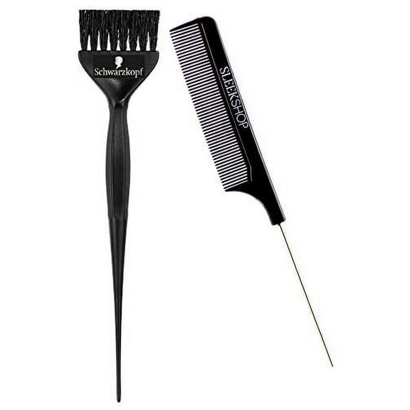 Schwarzkpf Hair Color Tint Application Brush (w/Sleek Steel Pin Rat Tail Comb) Hair Coloring Tools Applicator Haircolor Dye Brushes (CLASSIC BRUSH with comb)