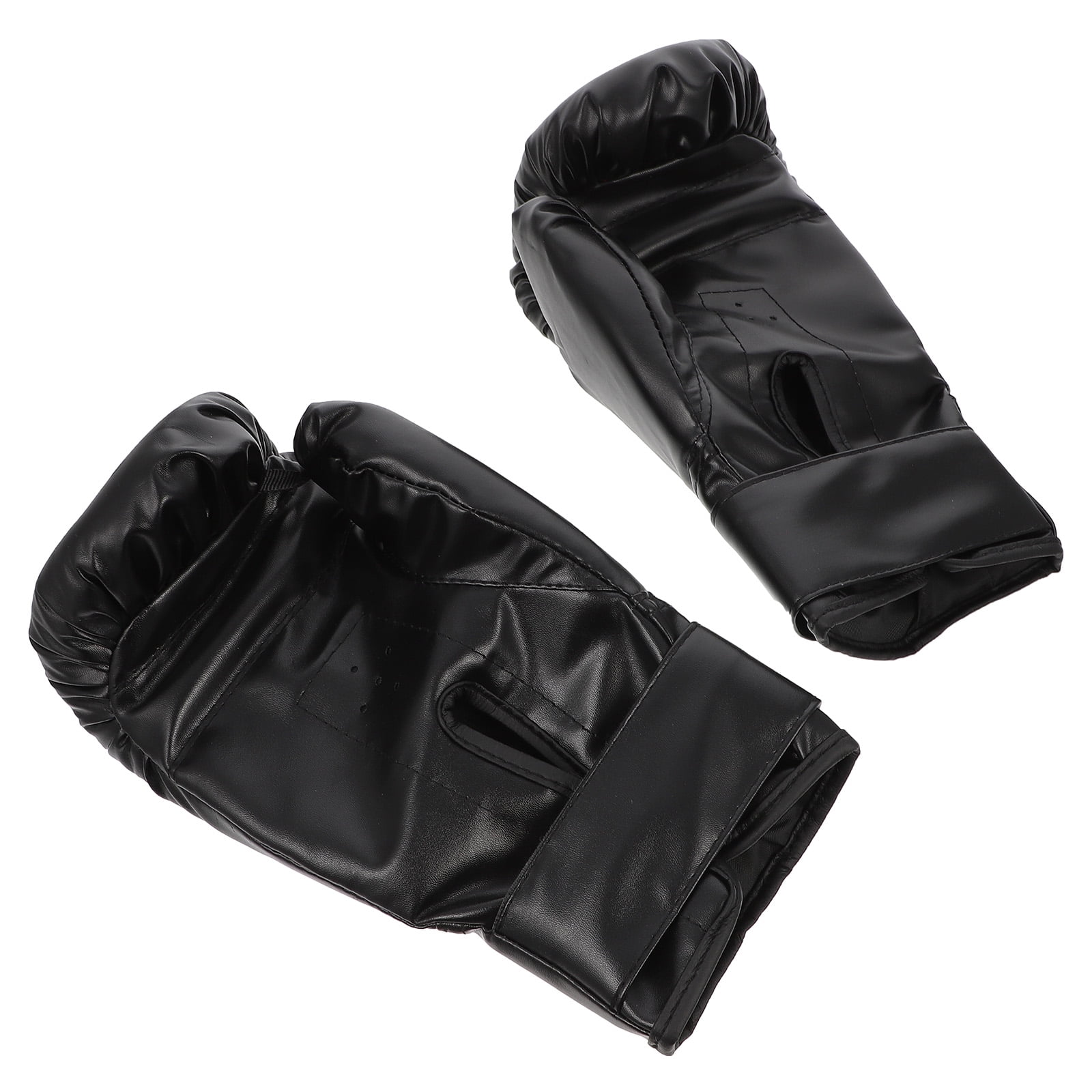 DEEPCRAFF 1Pair Thickened Kickboxing Gloves Black Professional Boxing Supply with Air Flow Design