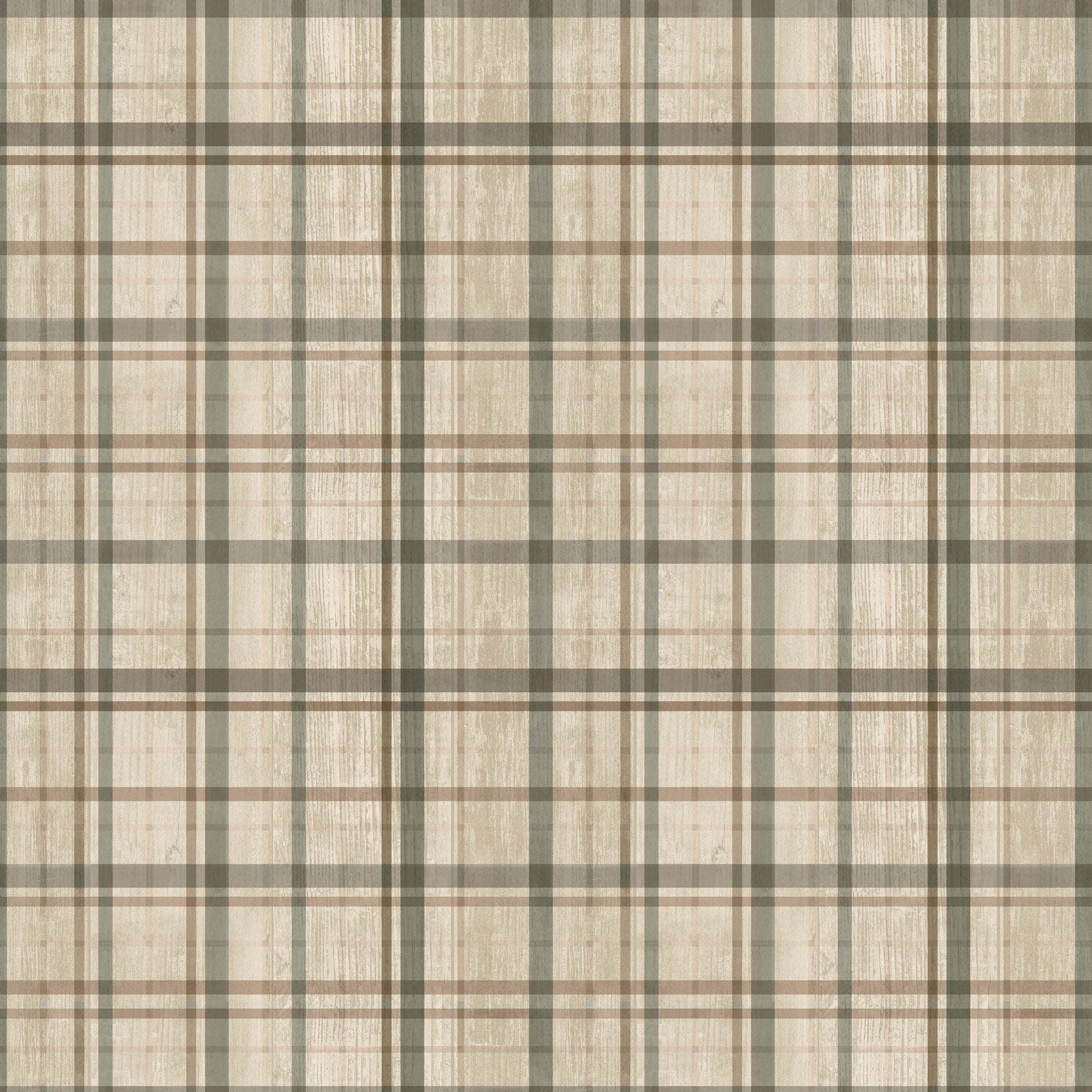 (2 pack) 1 Yard 100% Cotton Woodland Plaid, Oak, 44" Wide for Quilting & Sewing by David Textiles
