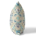 thumbnail image 3 of Couronne de Roses Coussin en Tissu Intérieur/extérieur avec Fermeture Éclair Blanc Cassé Bleu 18x18, 3 of 7