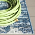 thumbnail image 5 of Safavieh Navy/Grey Floral, Distressed Flowers Loomed Outdoor Rugs, 8' x 11', Water-Resistant, 5 of 14