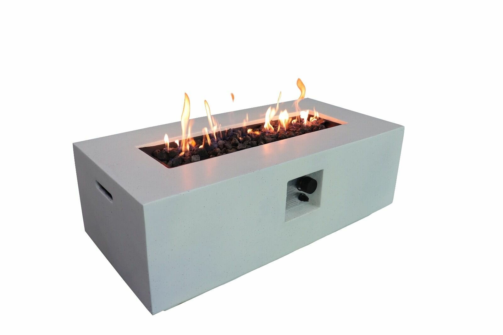 aly fiber reinforced concrete propane fire pit table