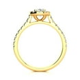 thumbnail image 3 of SuperJeweler 1 Carat Oval Shape Halo Diamond Engagement Ring in 14 Karat Yellow Gold For Women, 3 of 6