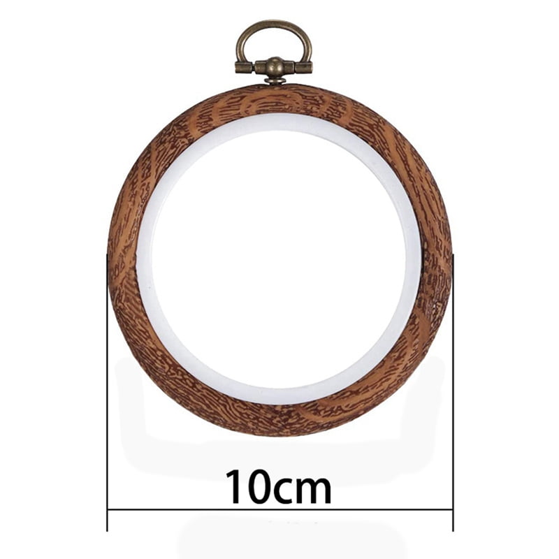 15Pcs Embroidery Hoops Imitated Wood Embroidery Circle Round Display Circle for Art Craft Sewing and Hanging