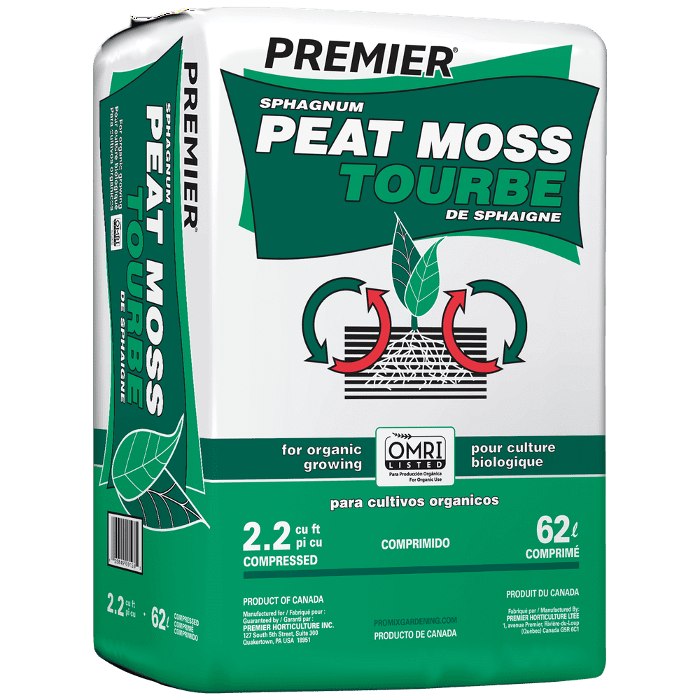 Premier Sphagnum Peat Moss Compressed 2.2 cu ft