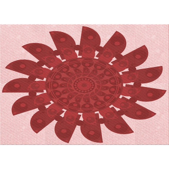 Ahgly Company Machine Washable Indoor Rectangle Transitional Pastel Pink Area Rugs, 2' x 3'