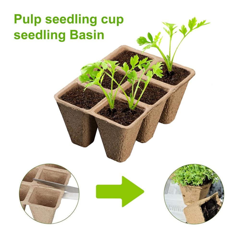 Seed Starter Tray kit,Peat Pots for Vegetable & Flower, Biodegradable Seedling Pots Germination Trays