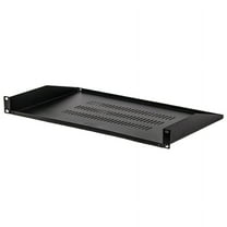 NavePoint Cantilever Server Shelf Vented Shelves Rack Mount 19 Inch 1U Black 10.5 Inches 270mm deep