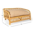 thumbnail image 5 of THE LICKER STORE Elevated 27.5" x 17" Bohemian Handwoven Rattan Pet Daybed with Machine-Washable Cushion, Natural, DBD1005A, 5 of 9