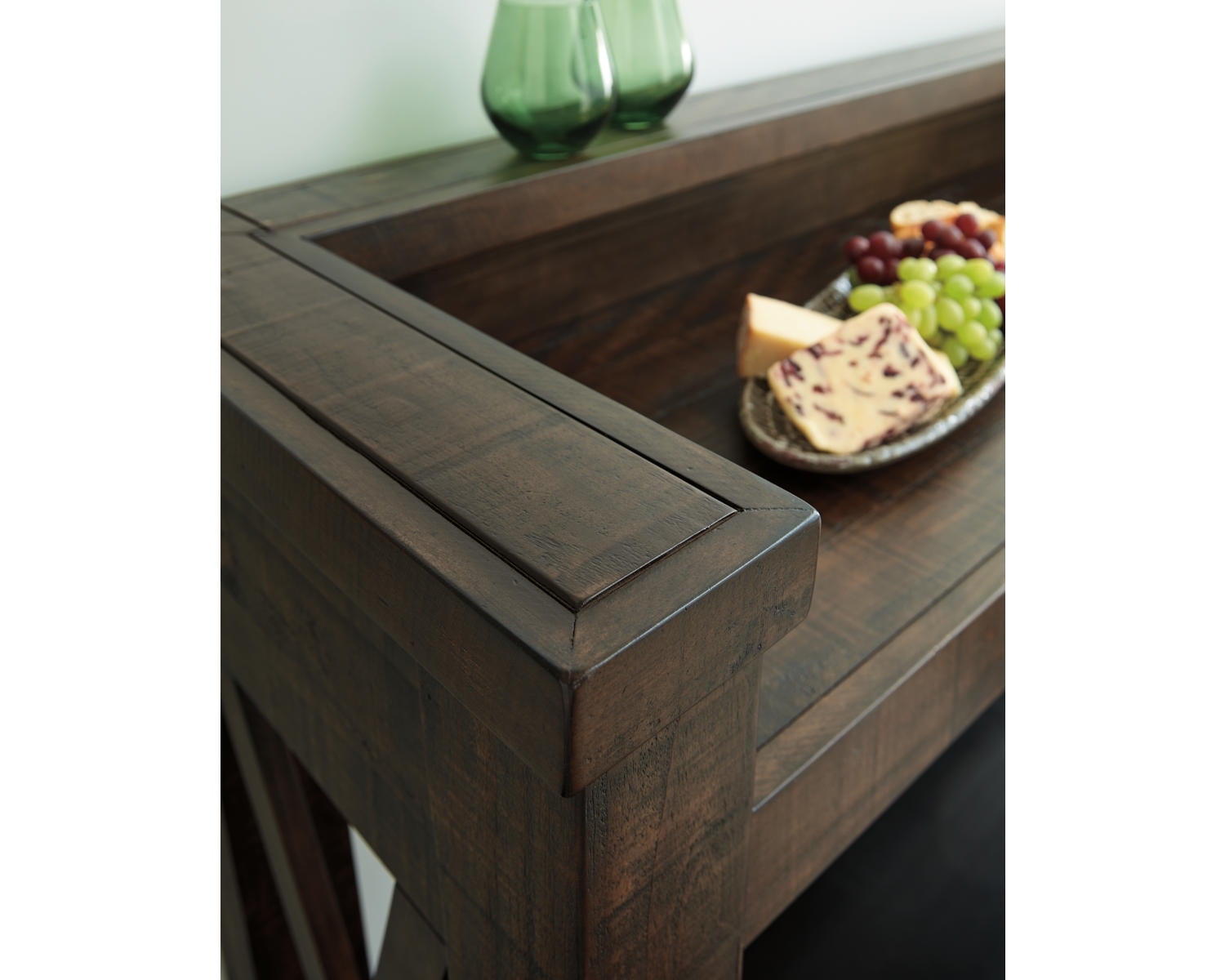 Signature Design by Ashley Hallishaw Modern Farmhouse Bar Height Bar Table Dark Brown Walmart
