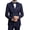 Blue, variant on Men's 2 Piece Pinstripe Suit Set, Double Breasted Blazer & Dress Pants with Free Black Bow Tie for Wedding Party