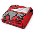 thumbnail image 2 of Muhlenberg College Logo Fleece Blanket, Very Soft Microfiber Flannel Blanket for Couch Warm and Cozy for All Seasons, Black, 2 of 6