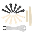 thumbnail image 2 of Guitar Bridge Pin Set With Saddle, Easy To Change Exquisite Workmanship Lightweight And Portable Bridge Pin Kit With Puller  For Most Acoustic Guitars, 2 of 8