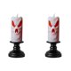 thumbnail image 2 of Candelabro de luz LED Fiudx con forma de calavera y calabaza electrónica para decoración de Halloween 2 unidades, 2 of 6