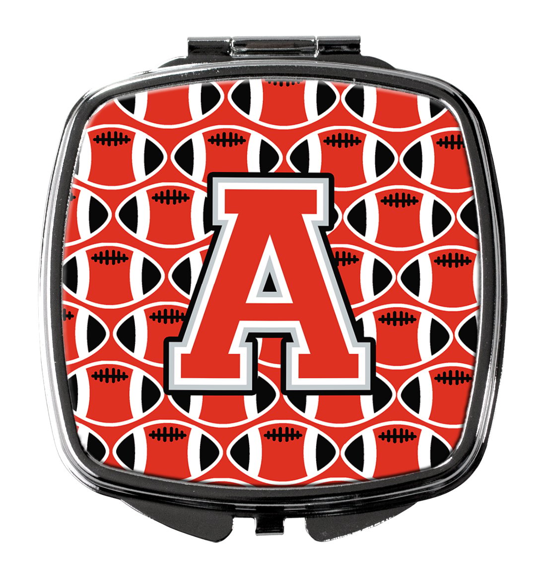 Letter A Football Scarlet and Grey Compact Mirror