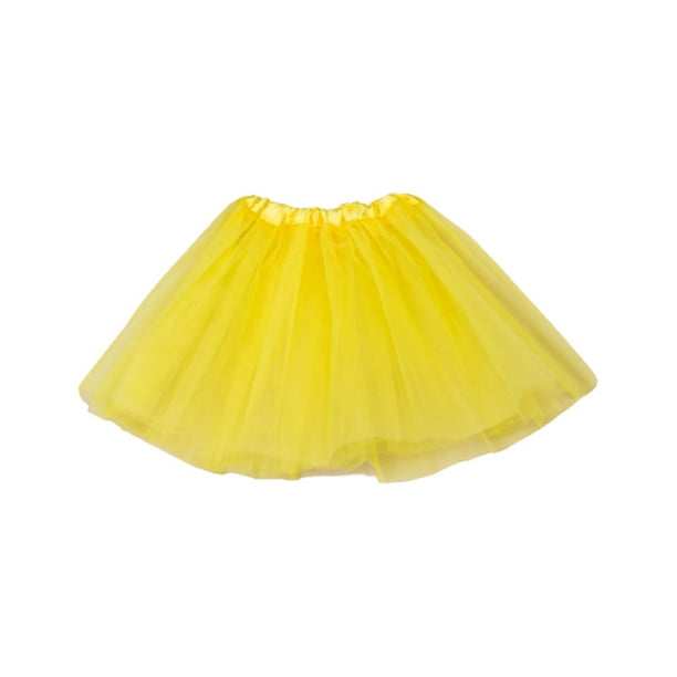 Qarigey tutú Traje de baile Vestidos de niña Ropa para ocasiones especiales con buen rendimiento Decoración de fiesta para niños Lago azul Prendas para la parte inferior del cuerpo Amarillo