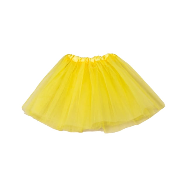 keepw Jupe de Ballet Belle Robe de Fille avec Ceinture Élastique Polyester avec Bonne Performance Décoration de Fête pour Enfants Jaune 1Ensemble