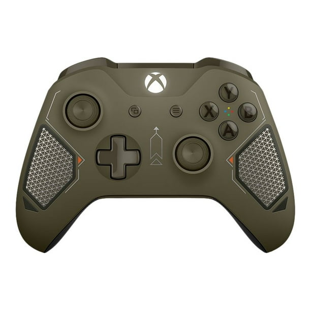 Microsoft Wireless Controller Xbox - Édition Spéciale de Technologie de Combat - Manette de Jeu - Sans Fil - Bluetooth - Militaire Vert Foncé - pour PC, Microsoft Xbox One, Microsoft Xbox One S, Microsoft Xbox One X