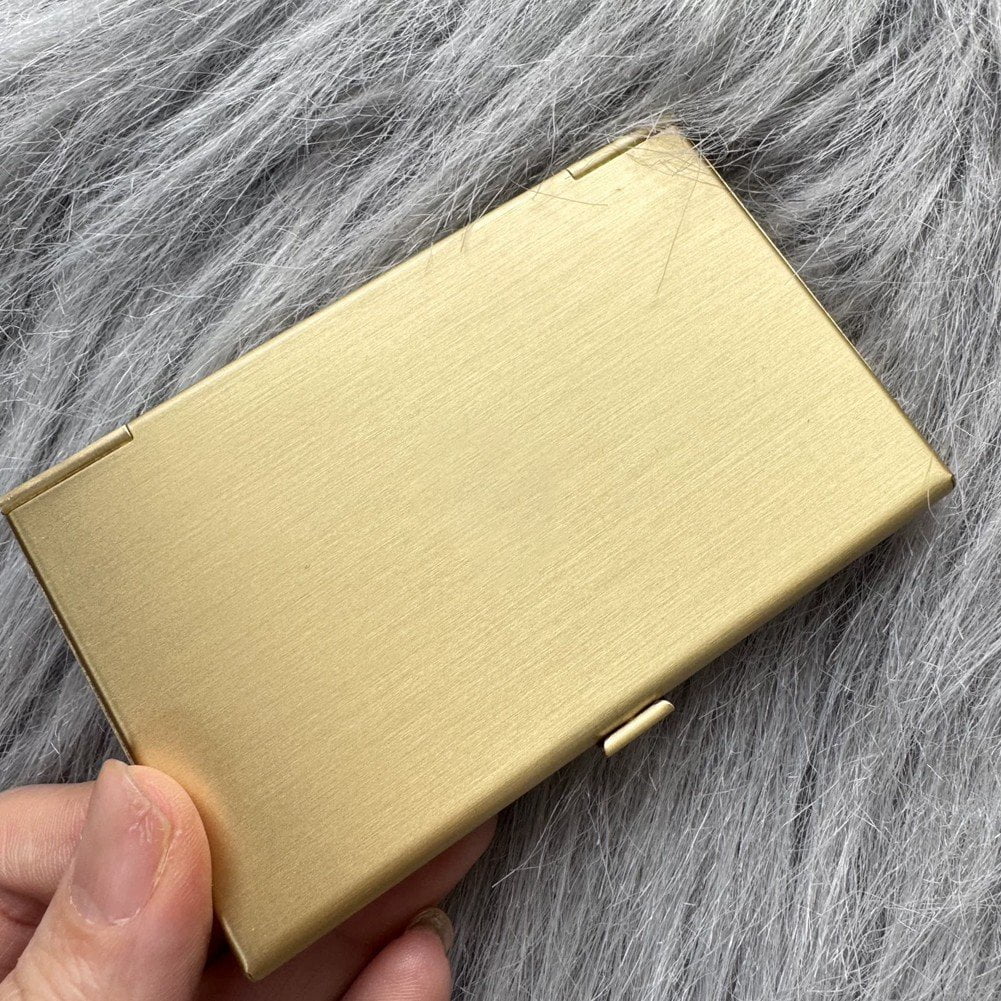 Slccxzc Empty Brass Watercolor Palette Tin Box, Travel Paint Case with Lid for Outdoor