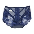 thumbnail image 1 of Gibobby Panty sexy Ajuste Mujeres sexy simple color sólido sexy encaje cómodo bragas simples(Azul，Talla única), 1 of 2
