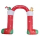 thumbnail image 4 of Arco de patio,Accesorios inflables para decoraciones de patio con arco navideño,Arco inflable iluminado al aire libre construido con soporte LED,Muñeca Santa De Pie Muñeco De Nieve Juguete, 4 of 9