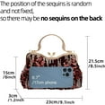 thumbnail image 6 of Vintage sequined velvet evening bag flower hardware handbag suitable for banquet wedding party formal occasions, 6 of 7