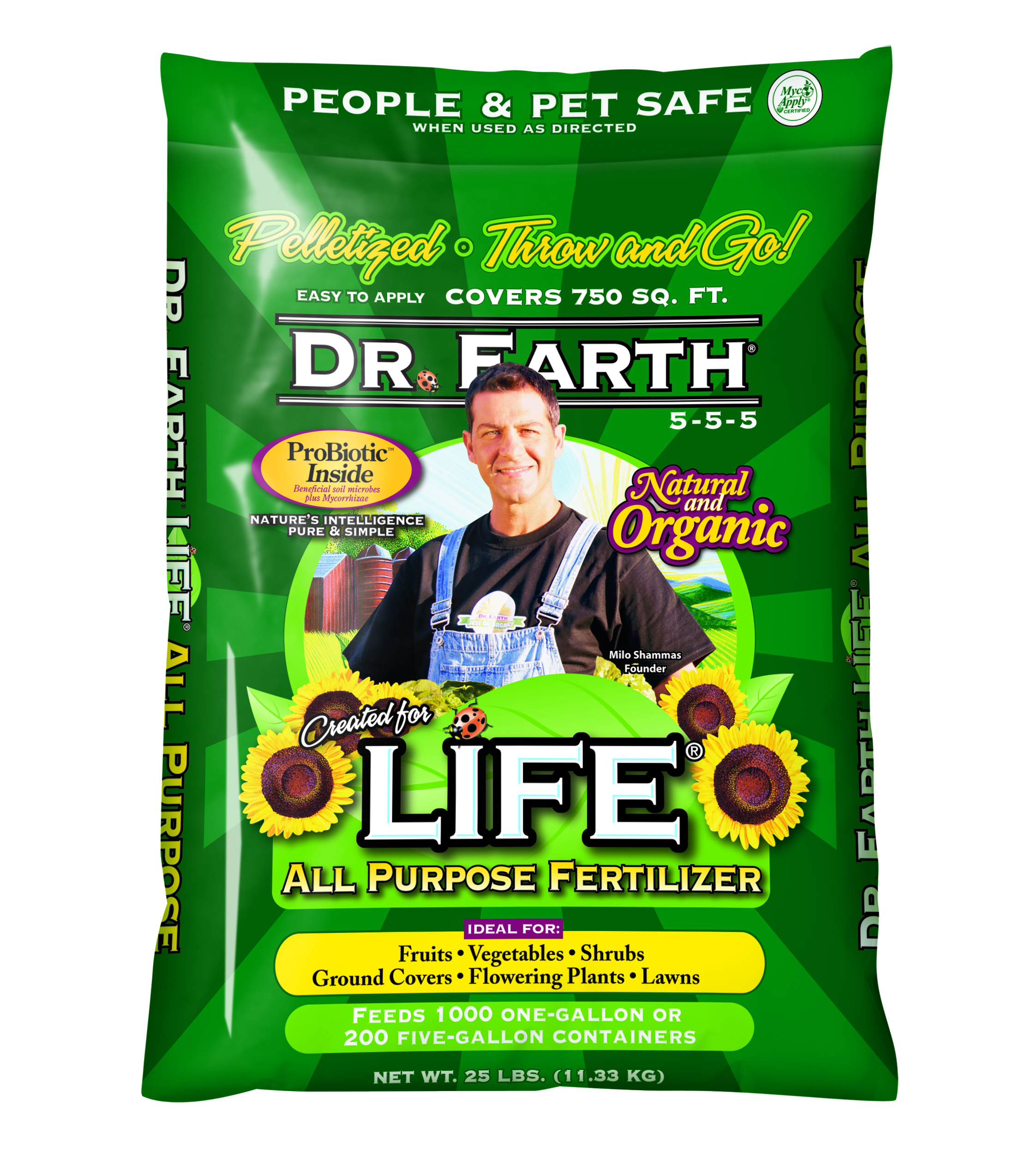 Dr. Earth Organic & Natural Life All Purpose Pelletized Fertilizer, 25