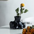 thumbnail image 3 of Vases, Body Style Vases, Glossy Black Ceramic Vases, 3 of 5